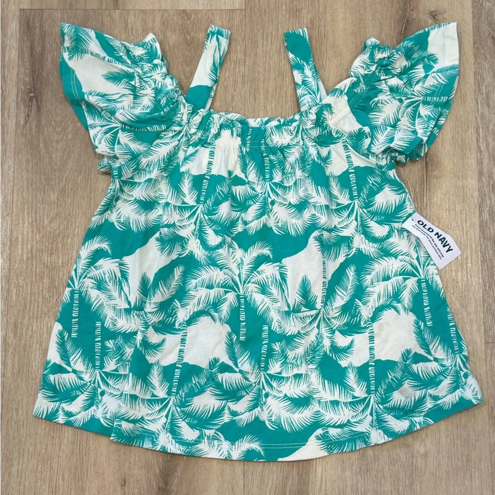 Old Navy cold-shoulder printed swing top for girls- Size M (8)